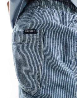 Superdry Indigo Bermuda Shorts In Washed Indigo Chalk Stripe For Men 12 Superdry Indigo Bermuda Shorts In Washed Indigo Chalk Stripe For Men -Mens Out Fit Deals 206874885 5