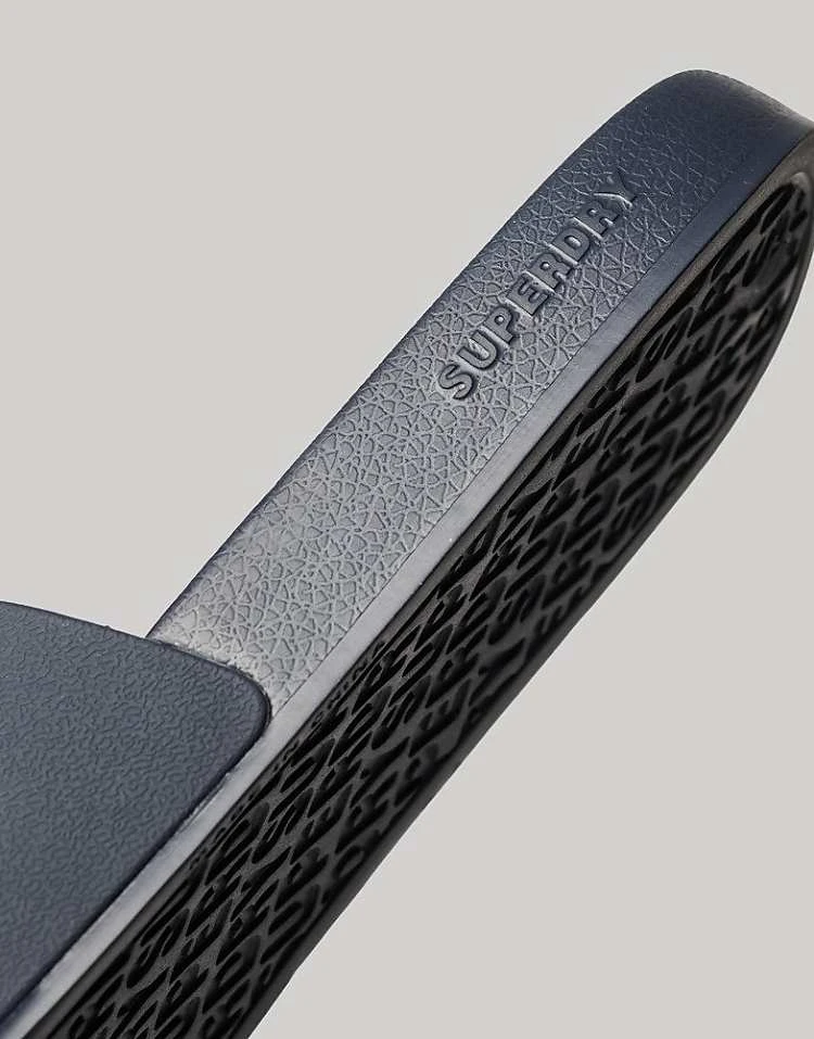 Superdry Vegan Logo Pool Sliders In Rich Navy/rich Navy For Men 4 Superdry Vegan Logo Pool Sliders In Rich Navy/rich Navy For Men - Image 3