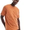 Superdry Over-dyed Slub Marl T-shirt In Denver Orange For Men