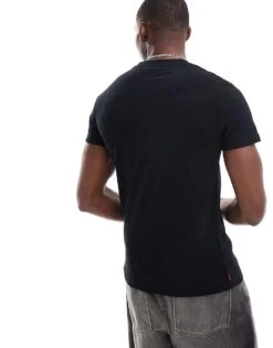 Superdry Essential Embroidered T-shirt In Black For Men -Mens Out Fit Deals 207151848 4