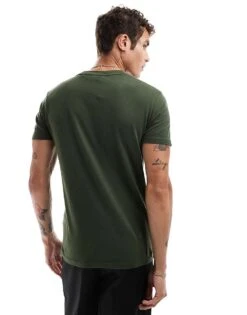 Superdry Cotton Essential Logo T-shirt In Duffel Bag Green For Men -Mens Out Fit Deals 207206120 4