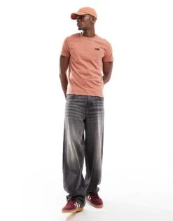 Superdry Cotton Essential Logo T-shirt In Fired Orange Grit For Men -Mens Out Fit Deals 207271718 3