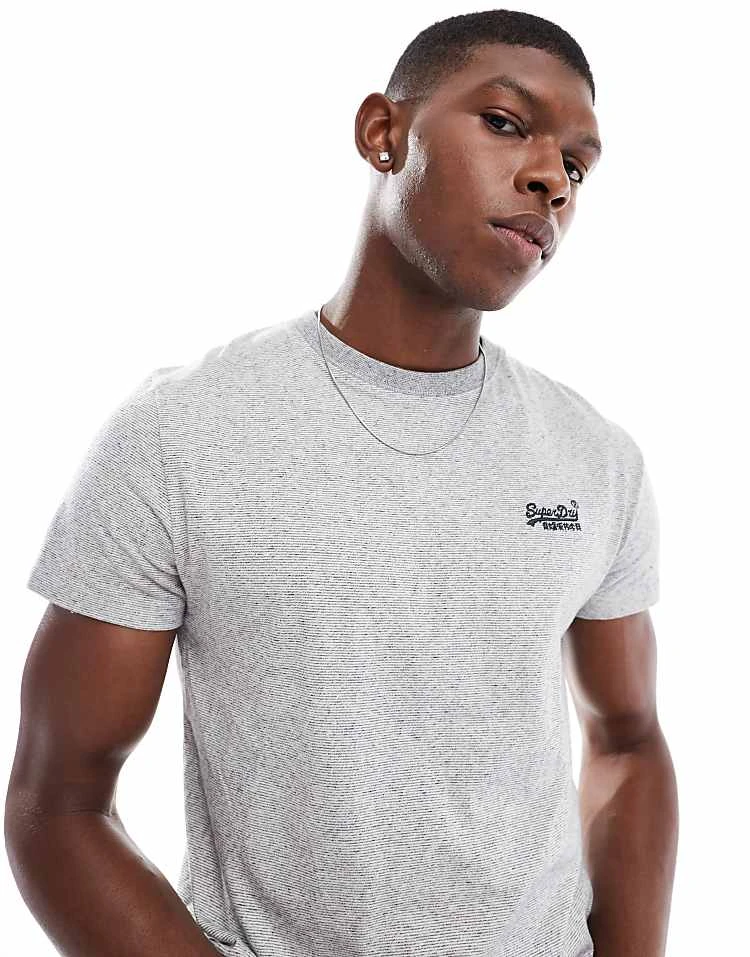 Superdry Cotton Essential Logo T-shirt In Light Grey Grindle Feeder For Men 7 Superdry Cotton Essential Logo T-shirt In Light Grey Grindle Feeder For Men - Image 5