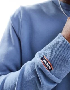 Superdry Athletic Printed Sweatshirt In Wedgewood Blue For Men -Mens Out Fit Deals 207351564 3