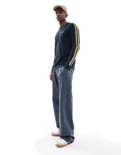 Superdry Essential Logo Retro Long Sleeve Top In Eclipse Navy For Men -Mens Out Fit Deals 207351583 3