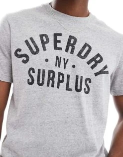 Superdry Surplus Graphic T-shirt In Surplus Grey Grindle For Men -Mens Out Fit Deals 207351621 4