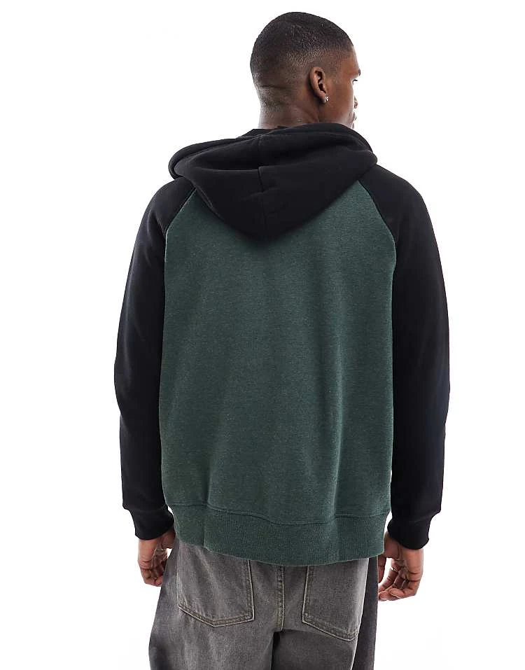 Superdry Essential Baseball Zip Hoodie In Deep Forest Green Marl/black For Men 4 Superdry Essential Baseball Zip Hoodie In Deep Forest Green Marl/black For Men - Image 2