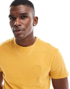 Superdry Cotton Essential Logo T-shirt In Winter Gold For Men 11 Superdry Cotton Essential Logo T-shirt In Winter Gold For Men -Mens Out Fit Deals 207352612 1 wintergold 1