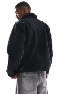 Superdry Expedition Borg Hybrid Jacket In Noir For Men -Mens Out Fit Deals 207403278 2