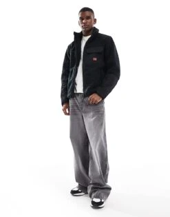 Superdry Expedition Borg Hybrid Jacket In Noir For Men -Mens Out Fit Deals 207403278 3