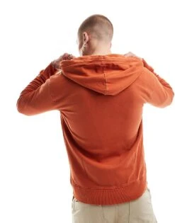 Superdry Essential Logo Washed Zip Hoodie In Washed Autumn Glaze Brown For Men -Mens Out Fit Deals 207403333 3