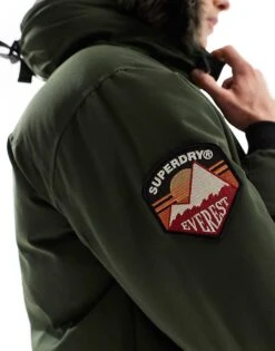 Superdry Everest Faux Fur Bomber Jacket In Army Green For Men -Mens Out Fit Deals 207403495 3