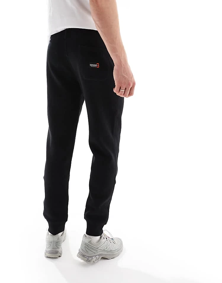 Superdry Essential Logo Joggers In Black For Men 6 Superdry Essential Logo Joggers In Black For Men - Image 4