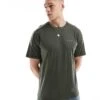 Superdry Tech Relaxed T-shirt In Dark Moss Green For Men -Mens Out Fit Deals 207404336 1 darkmossgreen