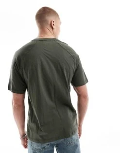 Superdry Tech Relaxed T-shirt In Dark Moss Green For Men -Mens Out Fit Deals 207404336 4
