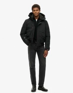 Superdry City Padded Bomber Jacket In Black For Men -Mens Out Fit Deals 207415938 3