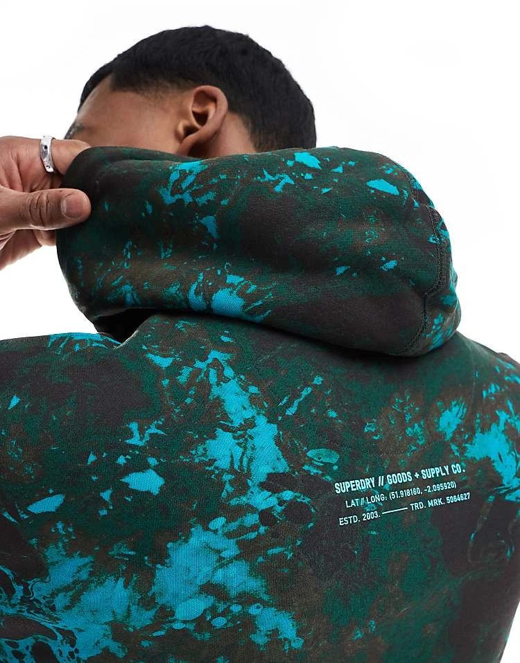 Superdry Utility Camo Logo Loose Hoodie In Bali Marble For Men 6 Superdry Utility Camo Logo Loose Hoodie In Bali Marble For Men - Image 4