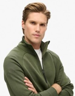 Superdry Tech Loose Track Top In Dark Moss Green For Men -Mens Out Fit Deals 207456218 4