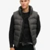 Superdry Sports Puffer Tweed Gilet In Grey Marl For Men -Mens Out Fit Deals 207456263 1 greymarl