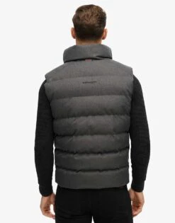 Superdry Sports Puffer Tweed Gilet In Grey Marl For Men 9 Superdry Sports Puffer Tweed Gilet In Grey Marl For Men -Mens Out Fit Deals 207456263 3