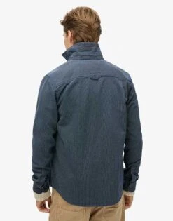 Superdry Denim Overshirt In Indigo Stripe For Men -Mens Out Fit Deals 207456734 3