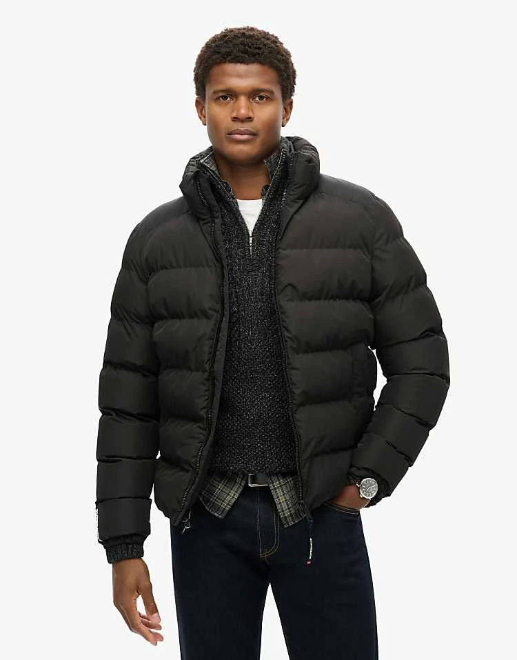 Superdry Sports Puffer Jacket In Black For Men 3 Superdry Sports Puffer Jacket In Black For Men