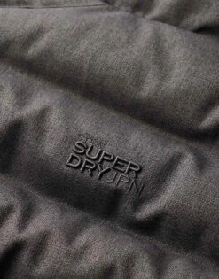 Superdry Hooded Tweed Sports Puffer Jacket In Grey Marl For Men -Mens Out Fit Deals 207470040 3