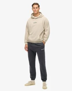 Superdry Micro Logo Graphic Loose Hoodie In Chateau Gray For Men -Mens Out Fit Deals 207470069 4