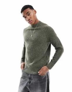 Superdry Chunky Raglan Jumper In Beetle Green For Men 11 Superdry Chunky Raglan Jumper In Beetle Green For Men -Mens Out Fit Deals 207649894 1 beetlegreen 1