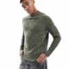 Superdry Chunky Raglan Jumper In Beetle Green For Men 2 Superdry Chunky Raglan Jumper In Beetle Green For Men -Mens Out Fit Deals 207649894 1 beetlegreen