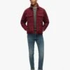 Superdry Surplus Wool Check Zip Through Overshirt In Haze Scarlett Ombre For Men