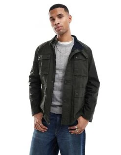 Superdry Wax Jacket In Surplus Goods Olive Green For Men -Mens Out Fit Deals 207650079 1 surplusgoodsolivegreen 1