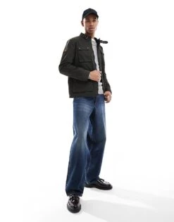 Superdry Wax Jacket In Surplus Goods Olive Green For Men -Mens Out Fit Deals 207650079 2