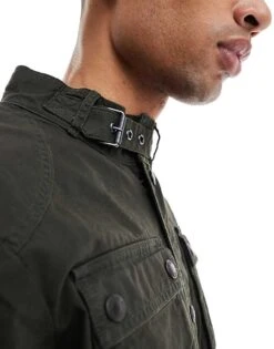 Superdry Wax Jacket In Surplus Goods Olive Green For Men -Mens Out Fit Deals 207650079 4