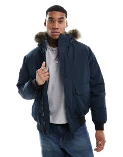 Superdry Everest Faux Fur Bomber Jacket In Eclipse Navy For Men 11 Superdry Everest Faux Fur Bomber Jacket In Eclipse Navy For Men -Mens Out Fit Deals 207650202 1 eclipsenavy 1