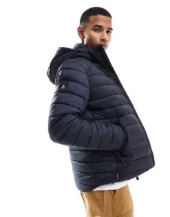 Superdry Hooded Fuji Sport Padded Jacket In Eclipse Navy For Men -Mens Out Fit Deals 207650291 2