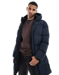 Superdry Hooded Sports Puffer Jacket In Eclipse Navy For Men -Mens Out Fit Deals 207650312 4