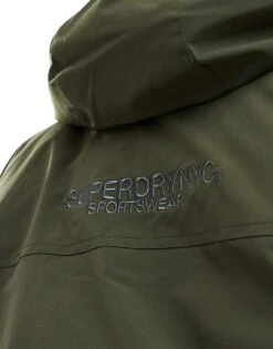 Superdry City Padded Parka Jacket In Army Khaki For Men -Mens Out Fit Deals 207650326 2