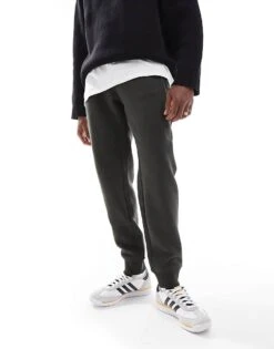 Superdry Essential Logo Joggers In Dark Grey Green For Men -Mens Out Fit Deals 207650340 4