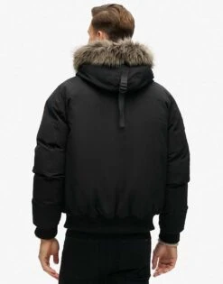 Superdry Everest Faux Fur Bomber Jacket In Jet Black For Men 9 Superdry Everest Faux Fur Bomber Jacket In Jet Black For Men -Mens Out Fit Deals 207650368 3