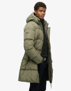 Superdry Hooded Sports Puffer Jacket In Dusty Olive Green For Men -Mens Out Fit Deals 207650424 1 dustyolivegreen 1