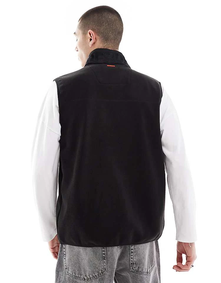 Superdry Active Fleece Gilet In Black For Men 6 Superdry Active Fleece Gilet In Black For Men - Image 4