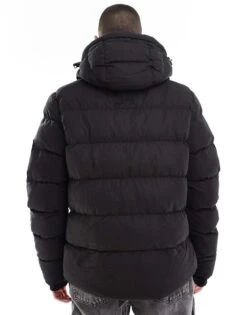 Superdry Hooded Microfibre Sport Puffer Jacket In Black For Men 9 Superdry Hooded Microfibre Sport Puffer Jacket In Black For Men -Mens Out Fit Deals 207702813 3