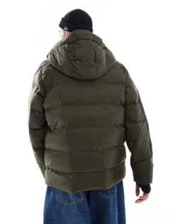 Superdry Hooded Microfibre Sport Puffer Jacket In Army Khaki For Men 9 Superdry Hooded Microfibre Sport Puffer Jacket In Army Khaki For Men -Mens Out Fit Deals 207702900 3