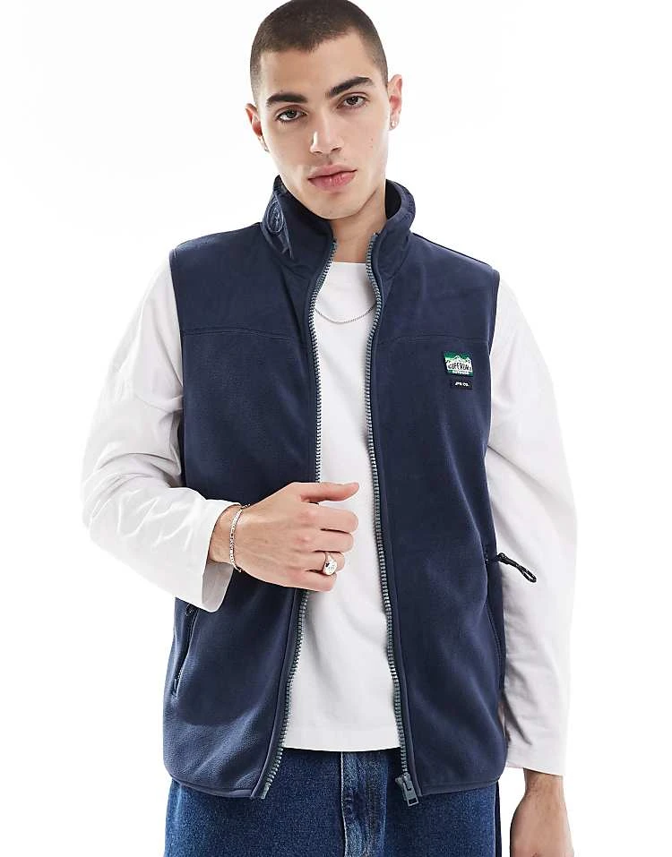 Superdry Active Fleece Gilet In Lauren Navy For Men 4 Superdry Active Fleece Gilet In Lauren Navy For Men - Image 2