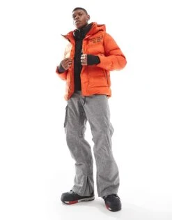 Superdry Ski Sport Puffer Jacket In Flame Orange For Men -Mens Out Fit Deals 207733945 3