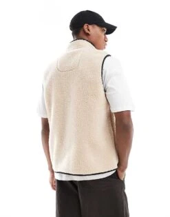 Superdry Outdoor Fleece Gilet In Oatmeal Beige For Men 9 Superdry Outdoor Fleece Gilet In Oatmeal Beige For Men -Mens Out Fit Deals 207733959 3