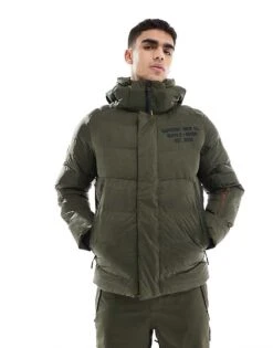 Superdry Ski Sport Puffer Jacket In Army Khaki For Men -Mens Out Fit Deals 207771398 1 armykhaki 1