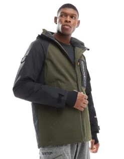 Superdry Ski Freestyle Core Jacket In Army Khaki For Men