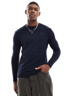 Superdry Essential Slim Fit Crew Jumper In Navy Marl For Men 11 Superdry Essential Slim Fit Crew Jumper In Navy Marl For Men -Mens Out Fit Deals 207821599 1 navymarl 1
